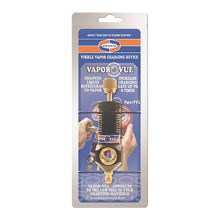 Uniweld Charging Device, Visible Vapor, 1/4" Flare VV1
