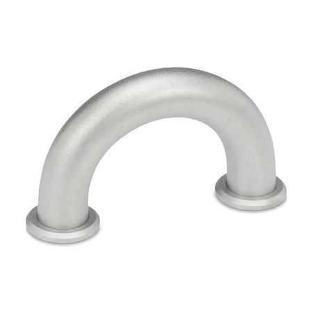 J.W. Winco Pull Handle, Silver, Stainless Steel 8W30BU9/M4