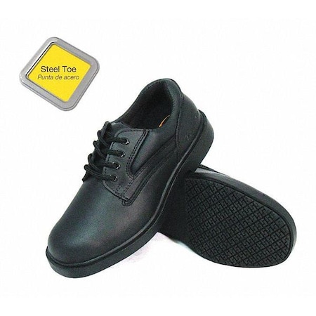 GENUINE GRIP Men Oxford Shoe, Steel Toe, Wide, 11W, PR 7110-11W