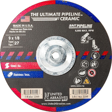 United Abrasives/Sait Abrasive Grinding Wheel 22549