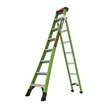Little Giant Ladders Multipurpose Ladder, Extension, Stepladder, Straight Configuration, 10 ft 8 in, Fiberglass 13814-071