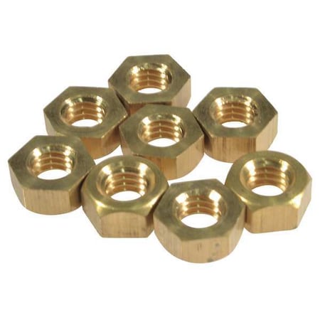 Dayton Hex Nut, 3/8-16 Br, PK8 PP60222G