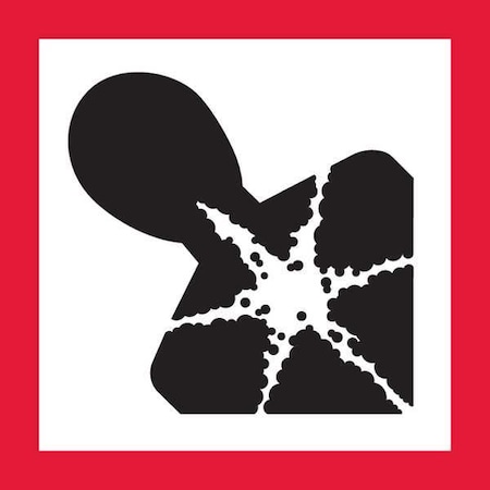 Ghs Safety Pictogram, Bk/Red, Self Adhesive Vinyl GHS1271