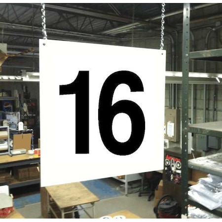 Stranco Hanging Aisle Sign, Legend 16 HPS-FS1212-16