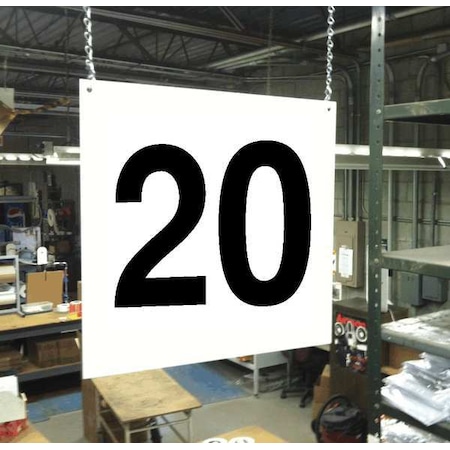Stranco Hanging Aisle Sign, Legend 20 HPS-FS1212-20