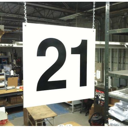 Stranco Hanging Aisle Sign, Legend 21 HPS-FS1212-21