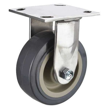 Zoro Select Kingpinless Rgd Caster, Poly, 5 in, 900 lb. P21RX-UP050D-14