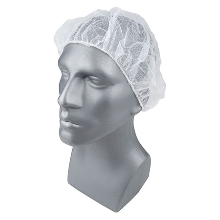 CONDOR Bouffant Cap, PP, 21 In, White, PK100 23KX10