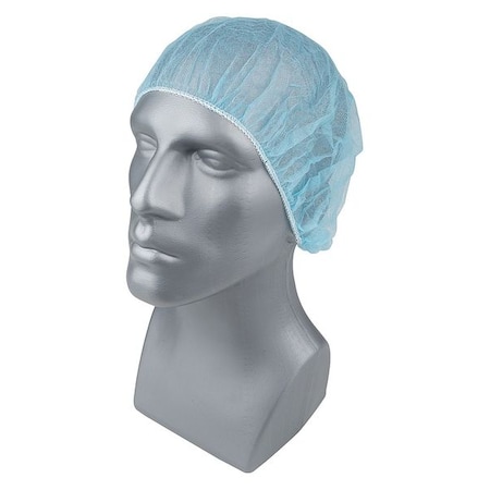 CONDOR Bouffant Cap, PP, 21 In, Blue, PK1000 23KX12