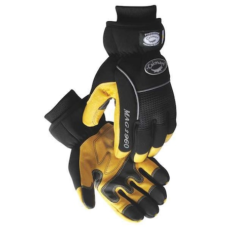 Caiman Cold Protection Gloves, Pigskin Leather Palm, Heatrac Lining, Gold, L ( 9 ) 2960-5