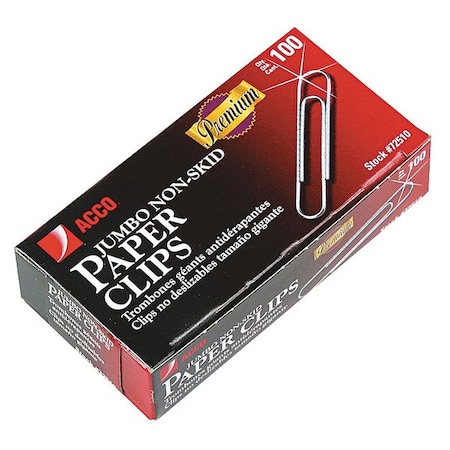 Acco Paper Clip, Silver, Wire, PK1000 ACC72510