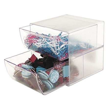 Deflecto Desktop Organizer, Clear, Plastic DEF350101