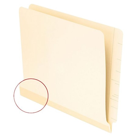 Zoro Select File Folders 8-1/2" x 11", Straight Tab, Manila, Pk100 PFX11035