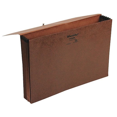 Zoro Select Expandable File Wallet 8-1/2 x 14" Red Fiber, 5-1/4" Expansion PFX1076GLOX