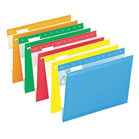 Zoro Select Hanging File Folders, Assorted, PK25 PFX415215ASST