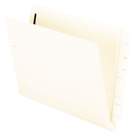 Zoro Select Manila End Tab Expanding Fastener Folders, 2-Ply Tabs, 0.75" Expansion, 2 Fasteners, Letter, PK50 PFXH10U13