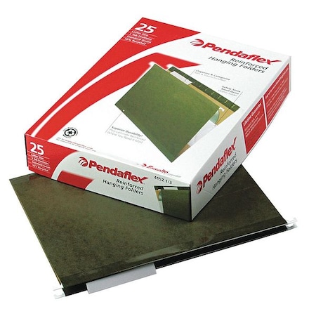 Zoro Select Hanging File Folder, Standard Green, PK25 PFX415213