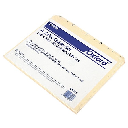 Pendaflex Index Tab Set, Manila, 18 Pt. Manila, PK25 PFXEN225