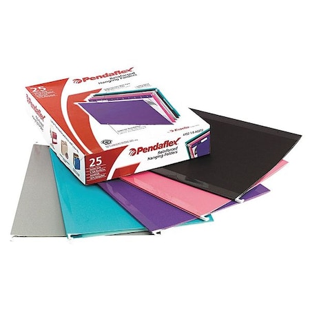 Zoro Select Hanging File Folders, Assorted, PK25 PFX415215ASST2