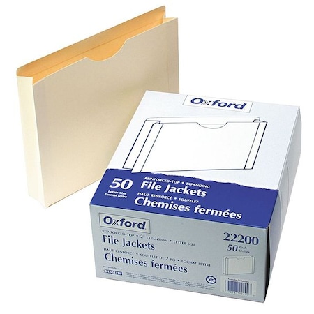 Pendaflex Expandable File Jacket, Manila, PK50 PFX22200