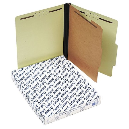 Zoro Select File Folders 8-1/2" x 11", 2/5-Cut Tab, Light Green, Pk10 PFX1157G