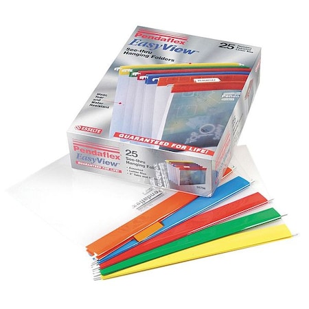 Zoro Select Hanging File Folders, Assorted, PK25 PFX55708