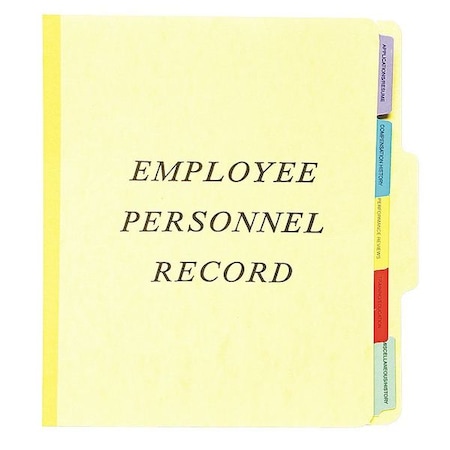 Zoro Select File Folders 8-1/2" x 11", 1/3-Cut Tab, Yellow,  PFXSER1YEL