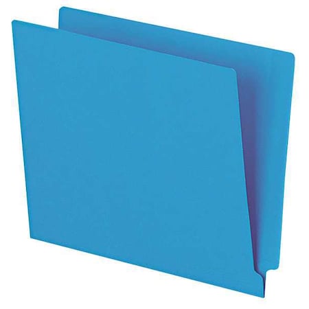 Zoro Select File Folders 8-1/2" x 11", Straight Tab, Blue, Pk100 PFXH110DBL