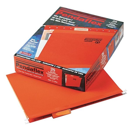 Zoro Select Hanging File Folders, Orange, PK25 PFX415215ORA