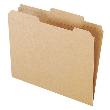 Zoro Select File Folders 8-1/2" x 11", 1/3-Cut Tab, Brown, Pk100 PFXRK15213