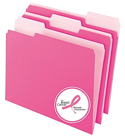 PENDAFLEX File Folders 8-1/2" x 11", 1/3-Cut Tab, pink, Pk100 PFX421013PIN