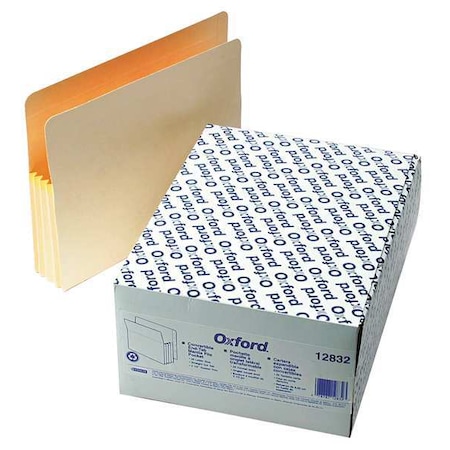 Zoro Select Expandable File Folder 8-1/2 x 11" Manila, 3-1/2" Expansion, PK25 PFX12832