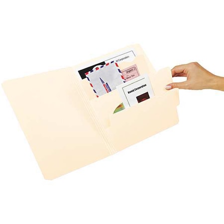 Zoro Select File Folders 8-1/2" x 11", 1/2-Cut Tab, Manila, Pk24 PFX10770