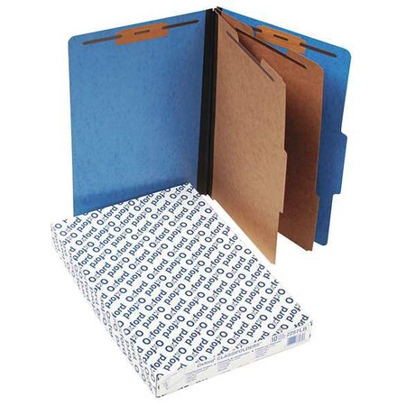 Zoro Select File Folders 8-1/2" x 14", 2/5-Cut Tab, Light Blue, Pk10 PFX2257LB