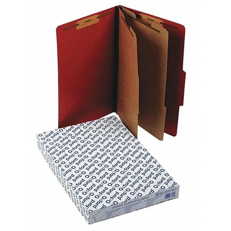 Pendaflex File Folders 8-1/2" x 14", 2/5-Cut Tab, Scarlet, Pk10 PFX2257SC