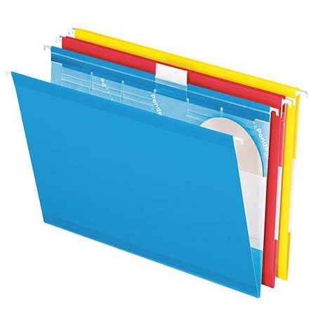 Zoro Select Box Hanging File Folders 8-1/2" x 14", Assorted Colors, Pk20 PFX42702