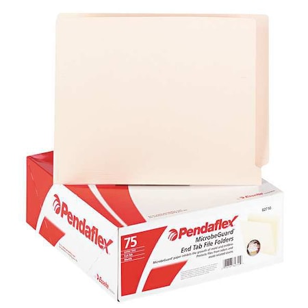 Zoro Select File Folders 8-1/2" x 11", Straight Tab, Manila, Pk75 PFX62710