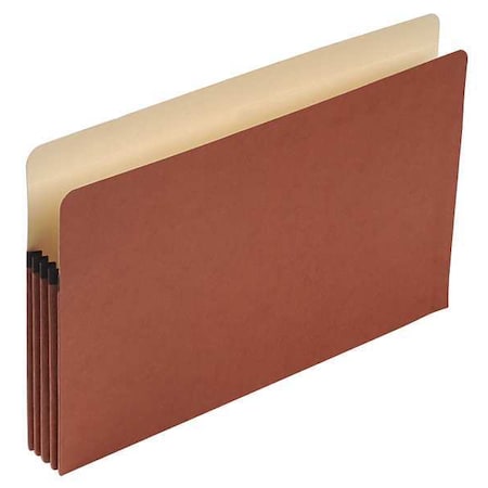 Zoro Select Expandable File Folder 8-1/2 x 14" Red, 3-1/2" Expansion PFXS26E