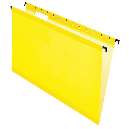 PENDAFLEX Hanging File Folders, Yellow, PK20 PFX615315YEL