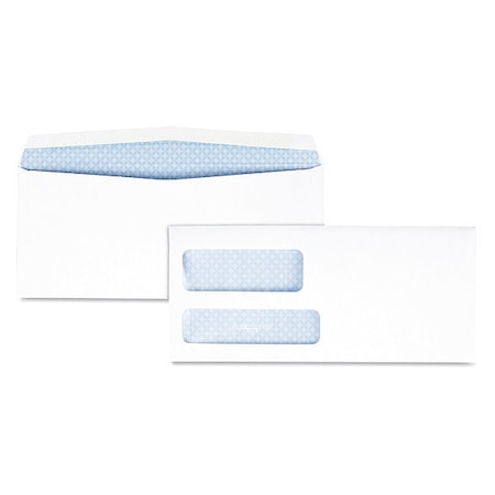 Quality Park Double Window Envelope, White, Paper, PK500 QUA24524