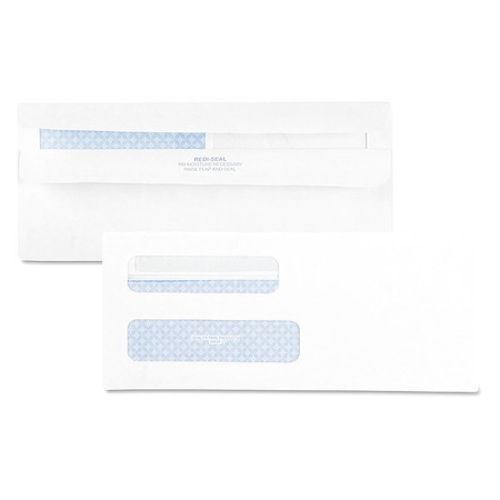 Quality Park Dbl Window Envelope, White, Paper, PK500 QUA24539