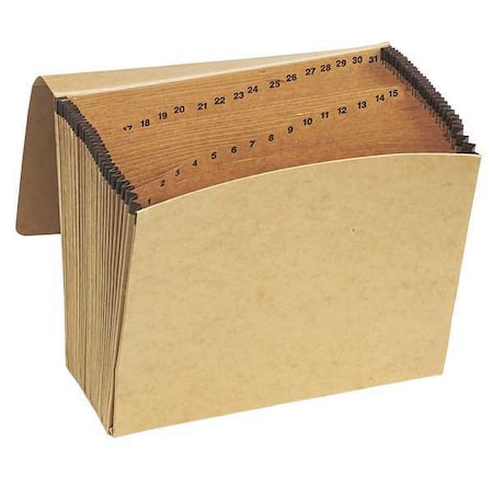 Zoro Select Expandable File Daily (1-31) 8-1/2 x 11" Redrope, 7/8" Expansion PFXK17DOX