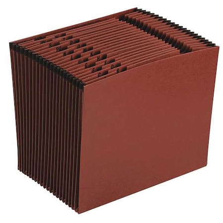 Zoro Select Expandable File Alpha (A-Z) 8-1/2 x 11", Red Fiber PFXER17A