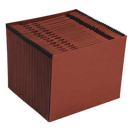 Zoro Select Expandable File (1-31), 8-1/2 x 11", Red Fiber PFXER17D