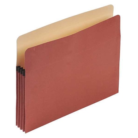 Zoro Select Expandable File Folder 8-1/2 x 11" Red, 3-1/2" Expansion PFXE1524E