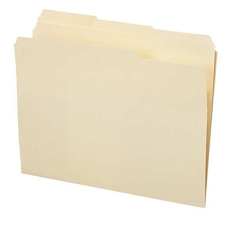 Zoro Select File Folders 8-1/2" x 11", 1/3-Cut Tab, Manila, Pk100 PFX75213