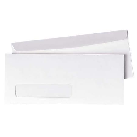 Quality Park Window Envelope, White, Paper, PK500 QUA90120