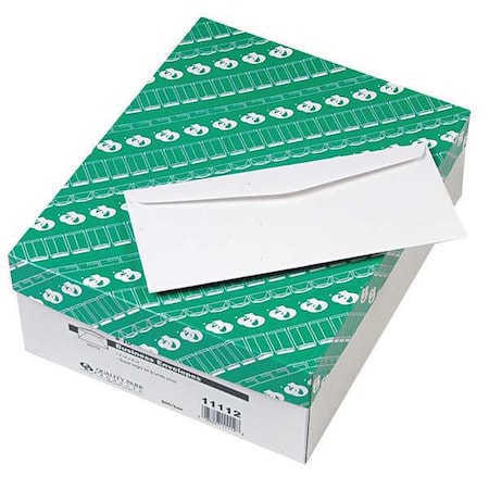 Quality Park Business Envelope, White, Paper, PK500 QUA11112