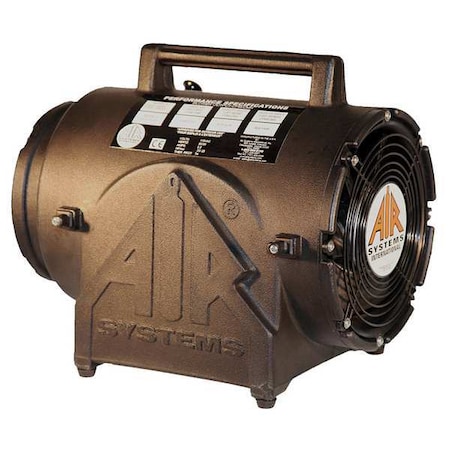 Air Systems Intl Conf. Sp Fan, Axial, Plastic, Blk, 8 In CVF-8X220