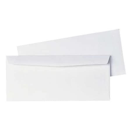 Quality Park Business Envelope, White, Paper, PK1000 QUA90020B